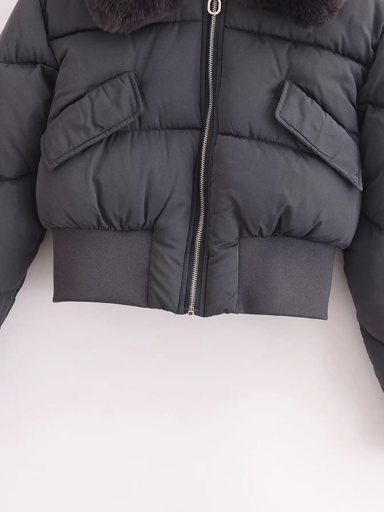 Parkas Jackets Women's Coat Winter Warm Thick Outwear Black Long Sleeve Cropped Coat 2024 inszart With Zipper Elegant Jackets