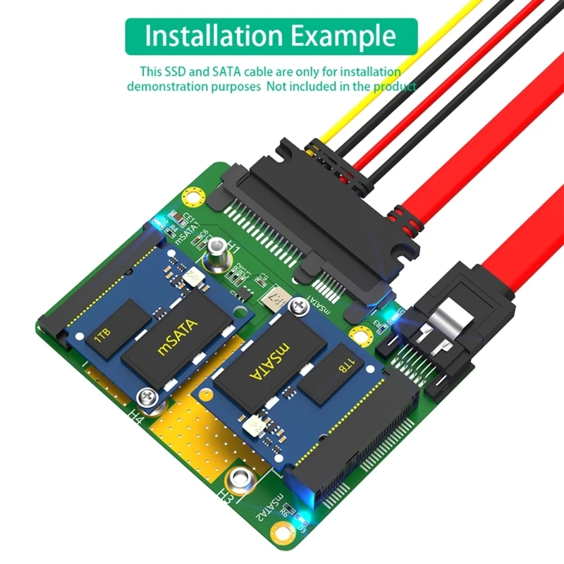 새 버전 듀얼 Msata SSD 듀얼 Sata3.0 어댑터 변환기