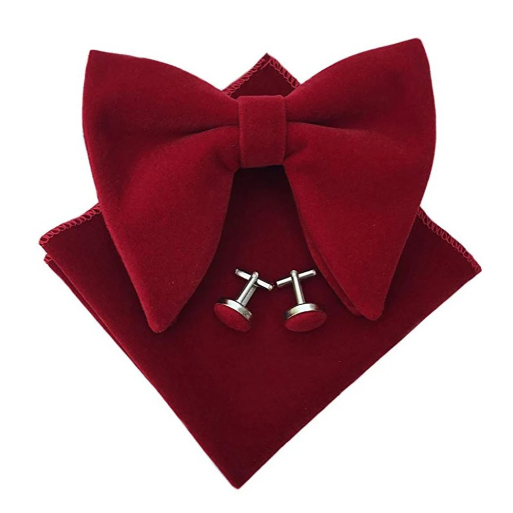 Papillon in velluto rosso per uomo elegante, cravatta rossa, idea regalo per uomo, regalo per il