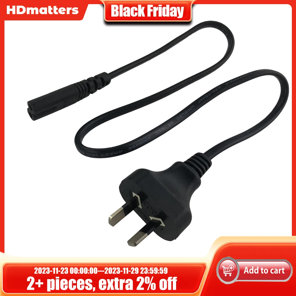 1.5M Figure 8 Rete Cavo Caricabatterie Portatile 2 Pin Euro Spina Potenza Radio - Foto 11