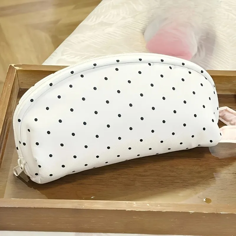 INS 폴카 도트 쉘 연필 케이스 다기능 문구 보관 가방 대용량 펜 파우치 학생 일상 선물