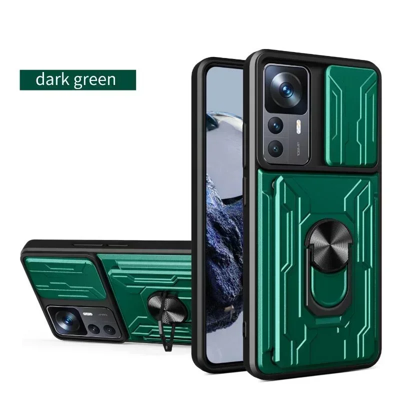 thumbnail image 1 of Funda de lujo a prueba de golpes para Xiaomi 13T Pro, Redmi Note 13, Pro Plus, PocoX6, Protector de lente deslizante, funda de armadura dura multifunción, 1 of 5