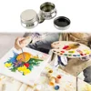 1/2pcs Stainless Steel Palette Cup Large Mouth Double Dipper Palette Cup Portable with Lid Art Oil Pot for Acrylic Oil Painting 6