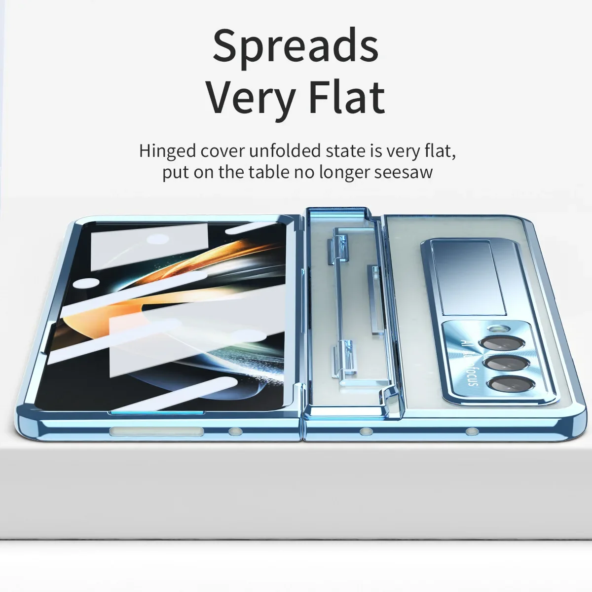 

Чехол для Samsung Galaxy Z Fold 5 4 3 Z Fold 4 5G, цельнокроеный прозрачный чехол с подставкой и защитой экрана
