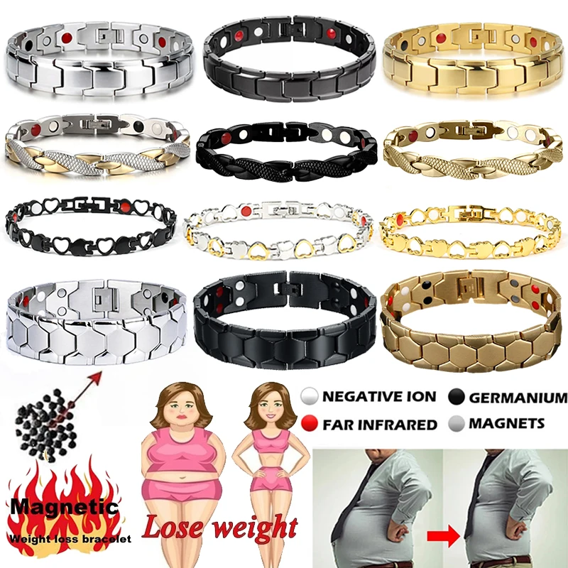 Men Women Therapeutic Weight Loss Bracelets Slim Energy Bangle