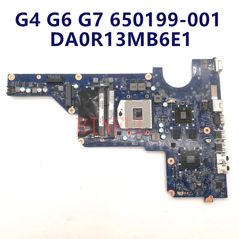 

636375-001 650199-001 For HP G4-1000 G4 G6 G7 Laptop Motherboard DA0R13MB6E1 DA0R13MB6E0 HM65 HD6470 1GB DDR3 100%Test Tested OK