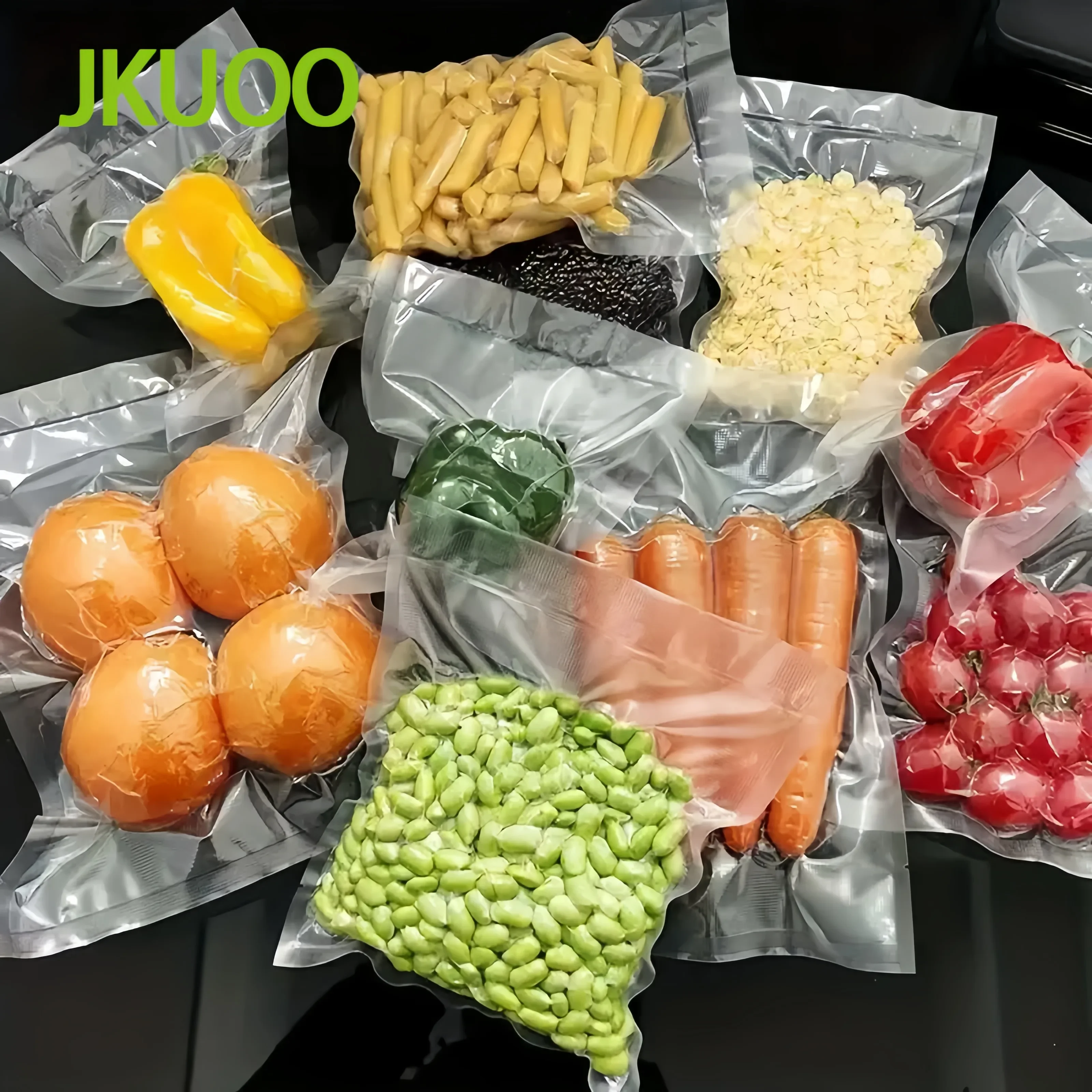 JKUOO Vacuum Sealer Bags Rolls for Food - Freezer Roll Bags - Food Saver Compatible with Vacuum Sealer Machines 6