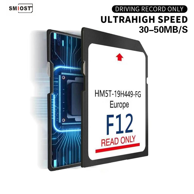 Update HM5T-19H449-FG Newest F12 Sync2 Navigation SD Card Sat Nav Map UK Europe for Ford Edge/S-Max/Focus