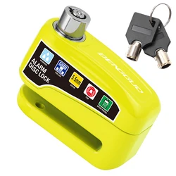 Waterproof Anti - Theft Motorcycle Disc Brake Lock with Key - Aluminum Alloy Security (Green)