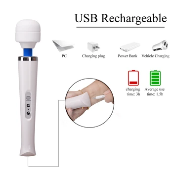 Wireless Dildos AV Vibrator Huge Magic Wand for Women Clitoris Stimulator USB Rechargeable Massager Goods Sex Toys for Adults 18 5
