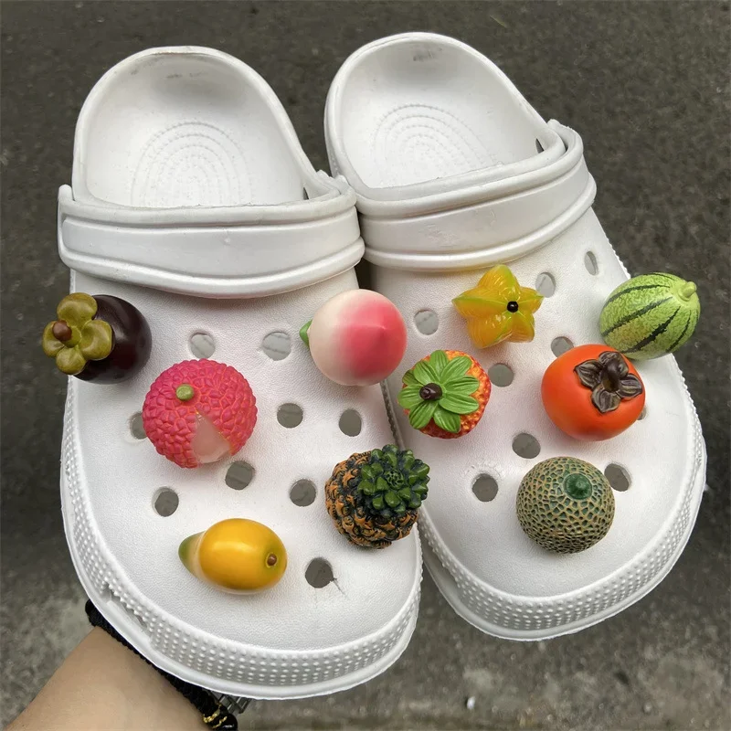 

Cartoon Whole Set Shoe Charms Designer Lovely All-match Sandals Accessories Simulated Food Clogs Shoe Buckle Fashion Quality DIY