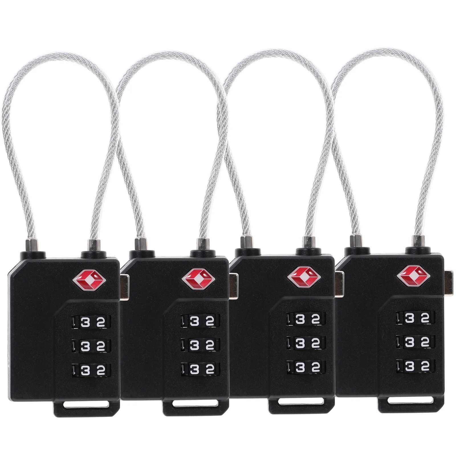 

Luggage Combination Lock Portable TSA Approved Security Cable Luggage Lock 3-Digit Combination Password Lock Padlock