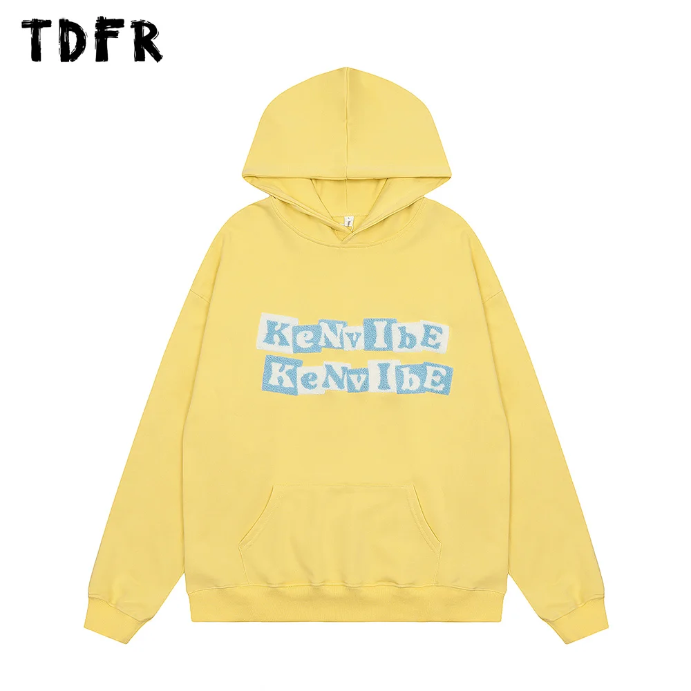 

Letter Embroidery Hooded Sweatshirts Mens Loose Casual Streetwear Long Sleeve Autumn Hoodies Men