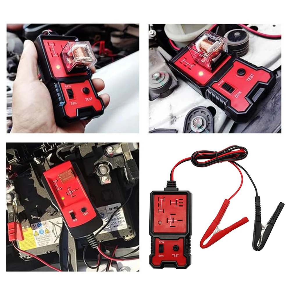 자동차 릴레이 배터리 테스터, 12V 배터리용, 사용하기 쉬운 회로 수리 도구, 자동차 오토바이