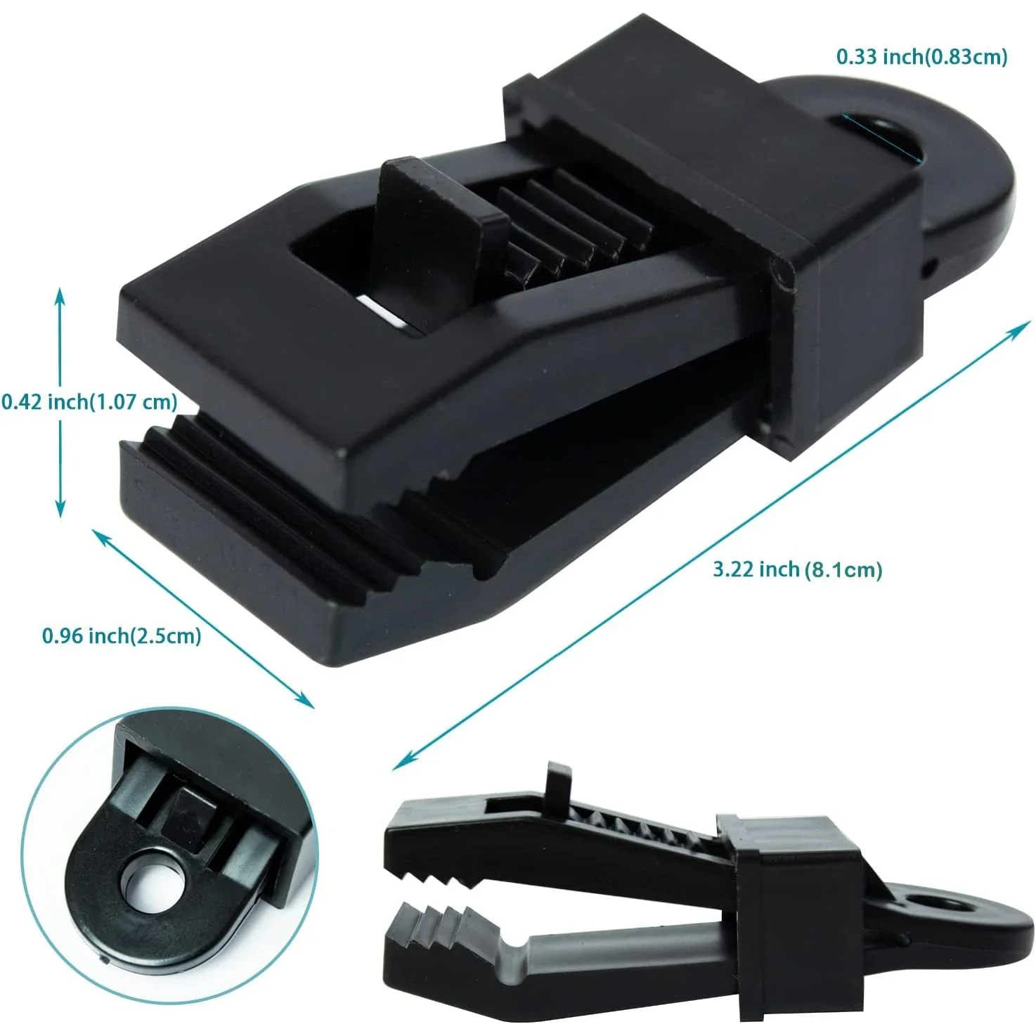 Plastic clips Tarp Clips Heavy Duty Lock Grip，Tarp Clamps for Cover Awnings, Outdoor Camping, Caravan Canopies, Car Tarp Clip Crocodile Mouth