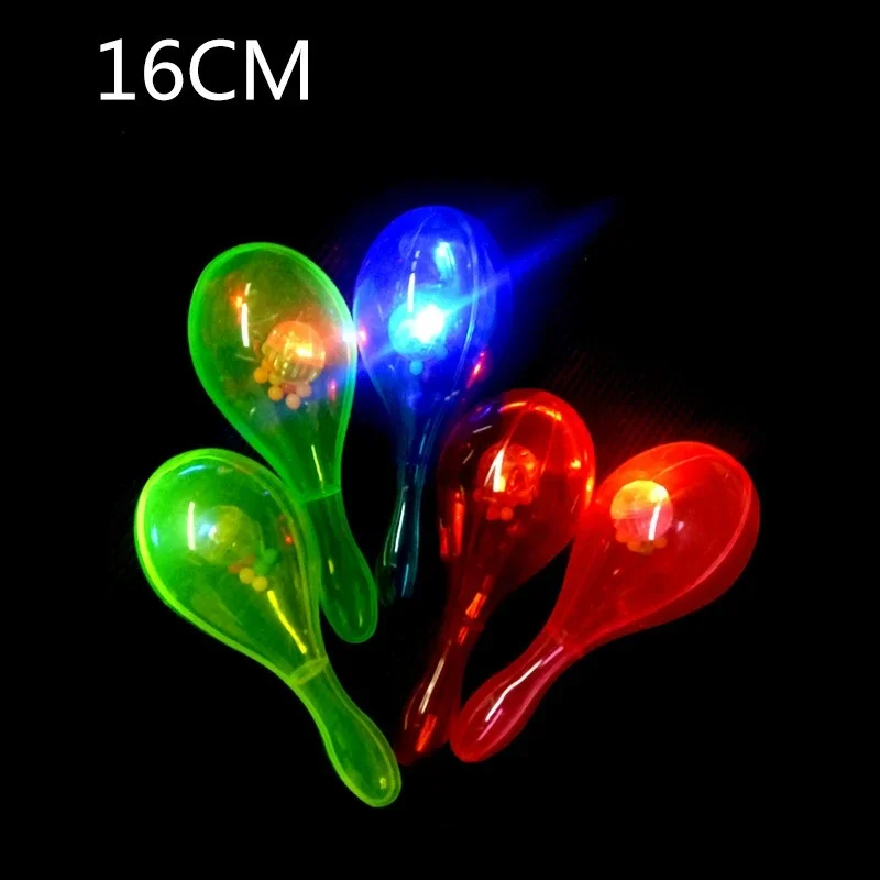 

20pcs Cute LED Flashing Maraca Glow Party Supplies Rocking Music Toy Birthday Children Luminous Festival Wedding Holiday