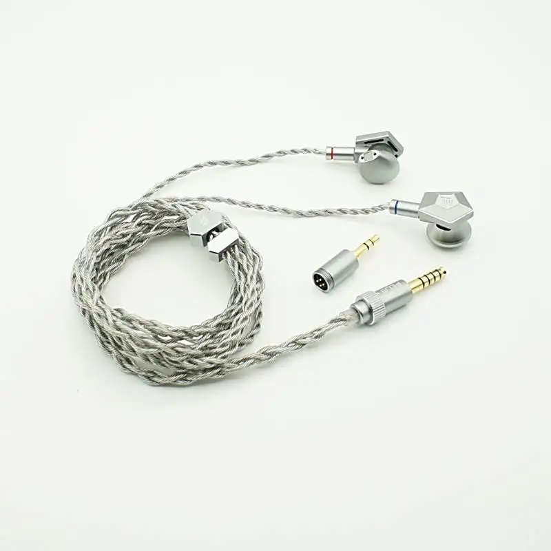 Fidue Thunder 1 Dynamic Driver & 2 Balanced Armature 3 Drivers Hybrid 2Pin 0.78mm Flat Earphone HiFi Earbud with Modular Cable 4