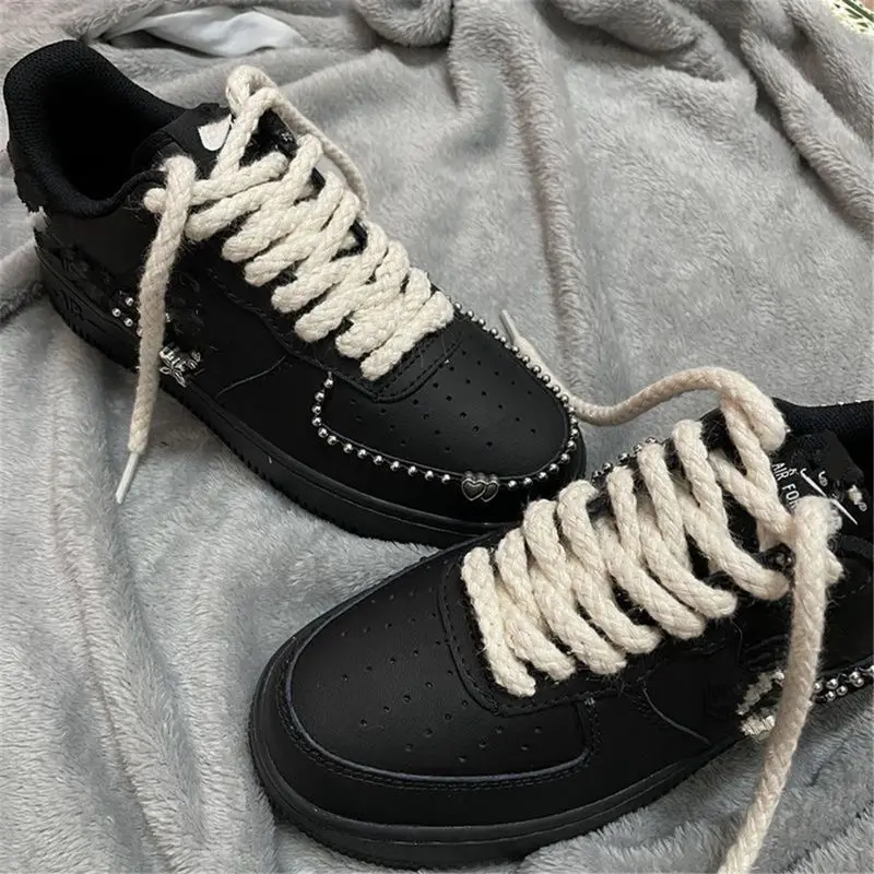 Linen Shoelaces Decoration Accessories 1 Pair Suitable for Board Shoes Cotton and Linen Round Shoe Laces Dunk sb AF1AJ Shoe Rope shoe laces,shoe accessories