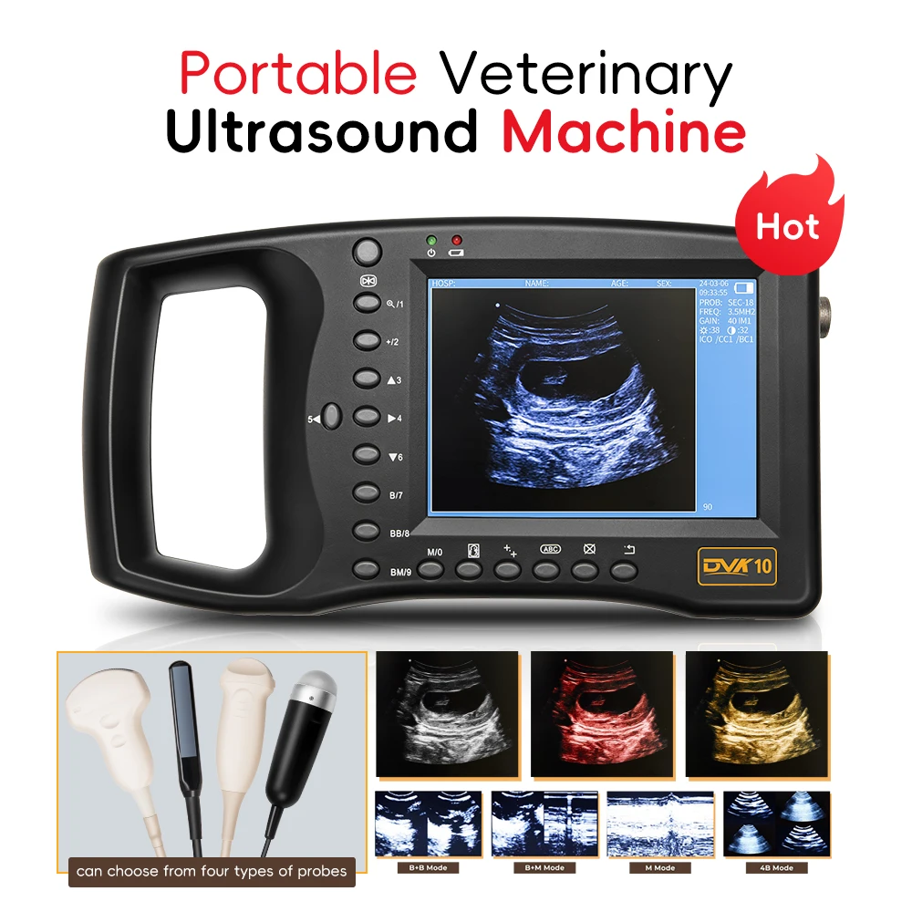 Handheld Ultrasound Machine for Pregnancy Horse & Cows and Other Large Animals-Portable Veterinary Ultrasound Machine