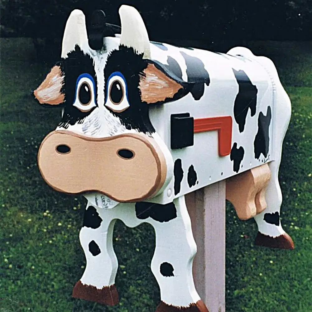 Excellent Post Box Interesting Decorative Perfect Gift Outdoor Farmhouse Horse Cow Chicken Shape Mailbox Ornament post mount mailbox miniature mailbox