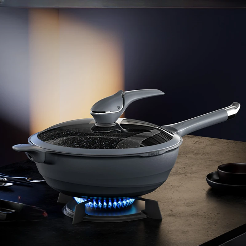 ChineseStyleCookingNonsmokefreeStirfryNonstickWokPanGas