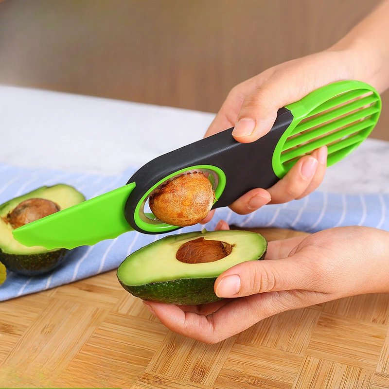 3 in 1 Avocado Tool kitchen gadgets Avocado Slicer and Pitter-All-in-One Avocado Peeler and Slicer for Hass Florida Avocadoes