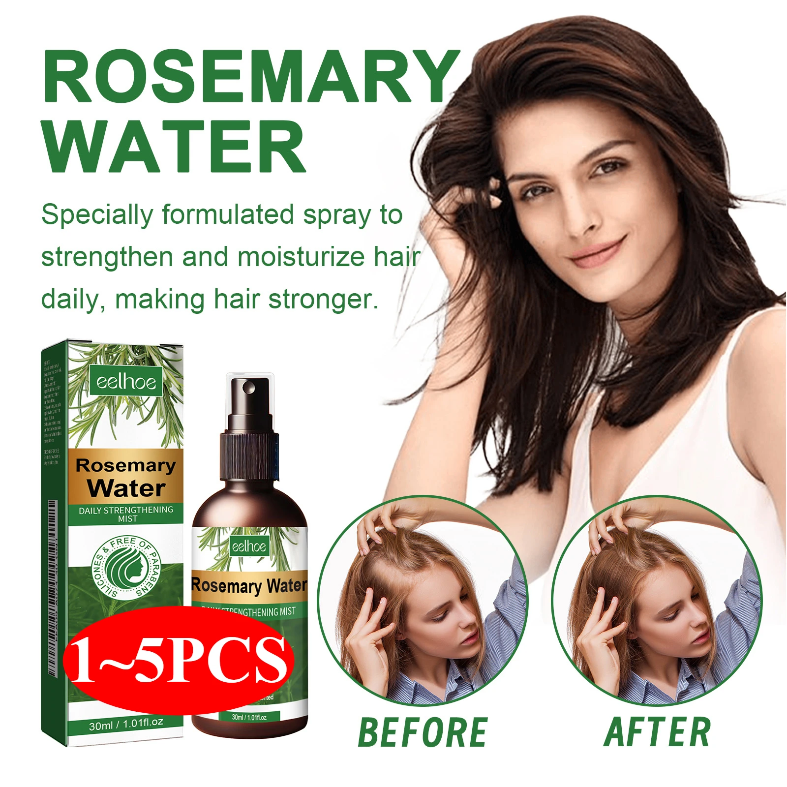 Rosemaries Hair Scalp Care Oil Spray Deep Nourishment Scalp Strengthens Hair Roots Organics Rosemaries Nutrient Essential
