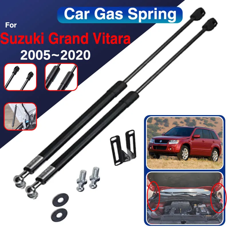 

For Suzuki Grand Vitara 2005~2020 2019 2018 Car Front Hydraulic Rods Metal Front Hood Shock Gas Bars Supports Spring Accessories