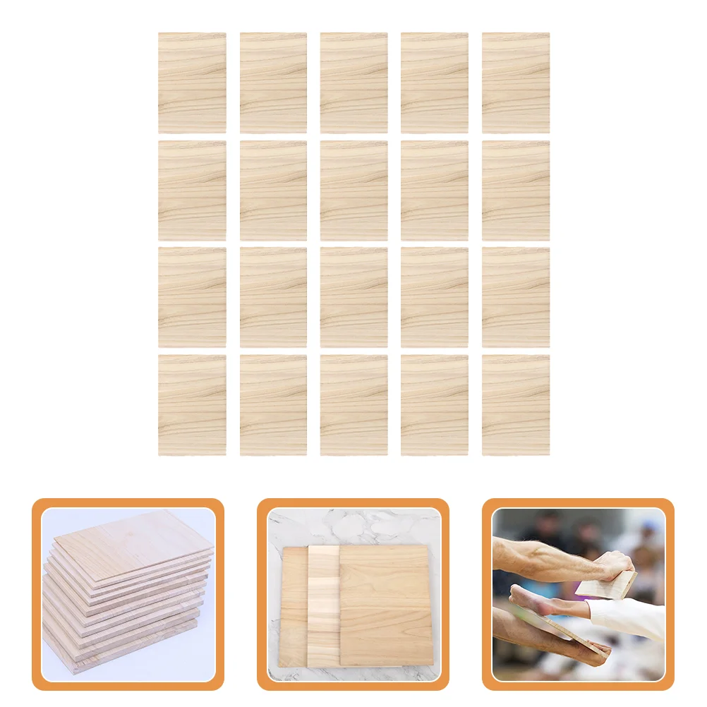 

20Pcs Convenient Karate Boards Wooden Breaking Boards Portable Taekwondo Boards