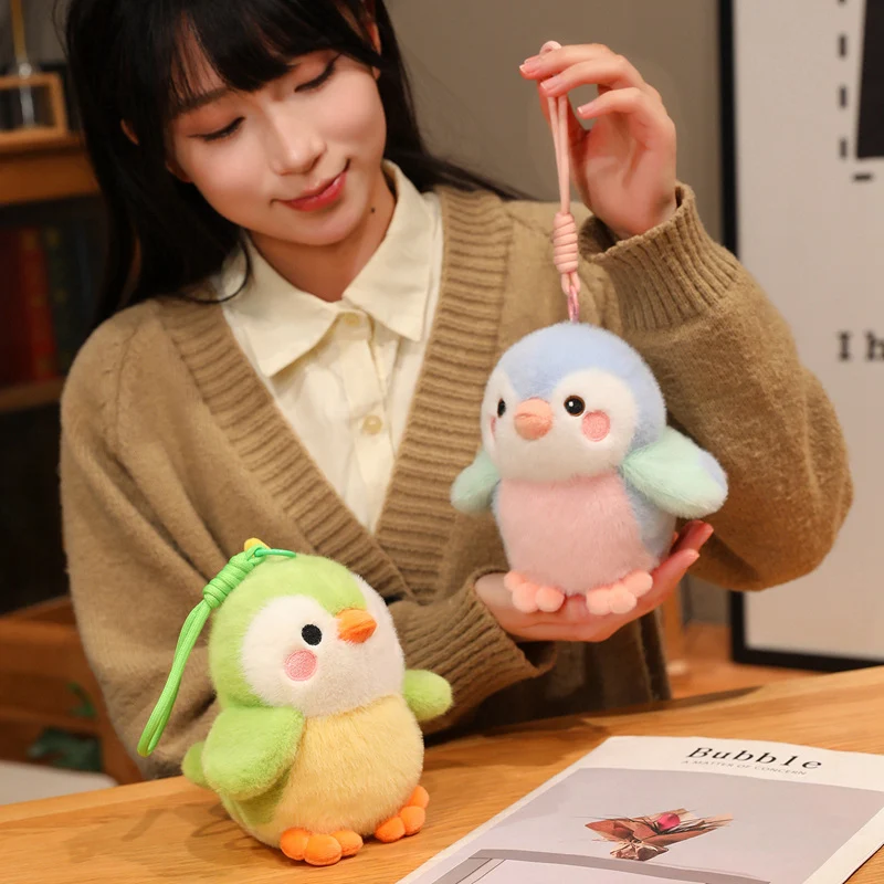 Lifelike Little Bird Pendants 16cm Cartoon Kawaii Pet Bird Plush Toy Fluffy Pretty Bird Doll Car Bags Decor Keychain Kid Gift