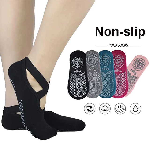 Grippy Socks Pilates Anti-Slip Cushioned Yoga Socks Women's Yoga Socks For  Standard And Hot Yoga Pilates Barre Ballet Dance And - AliExpress