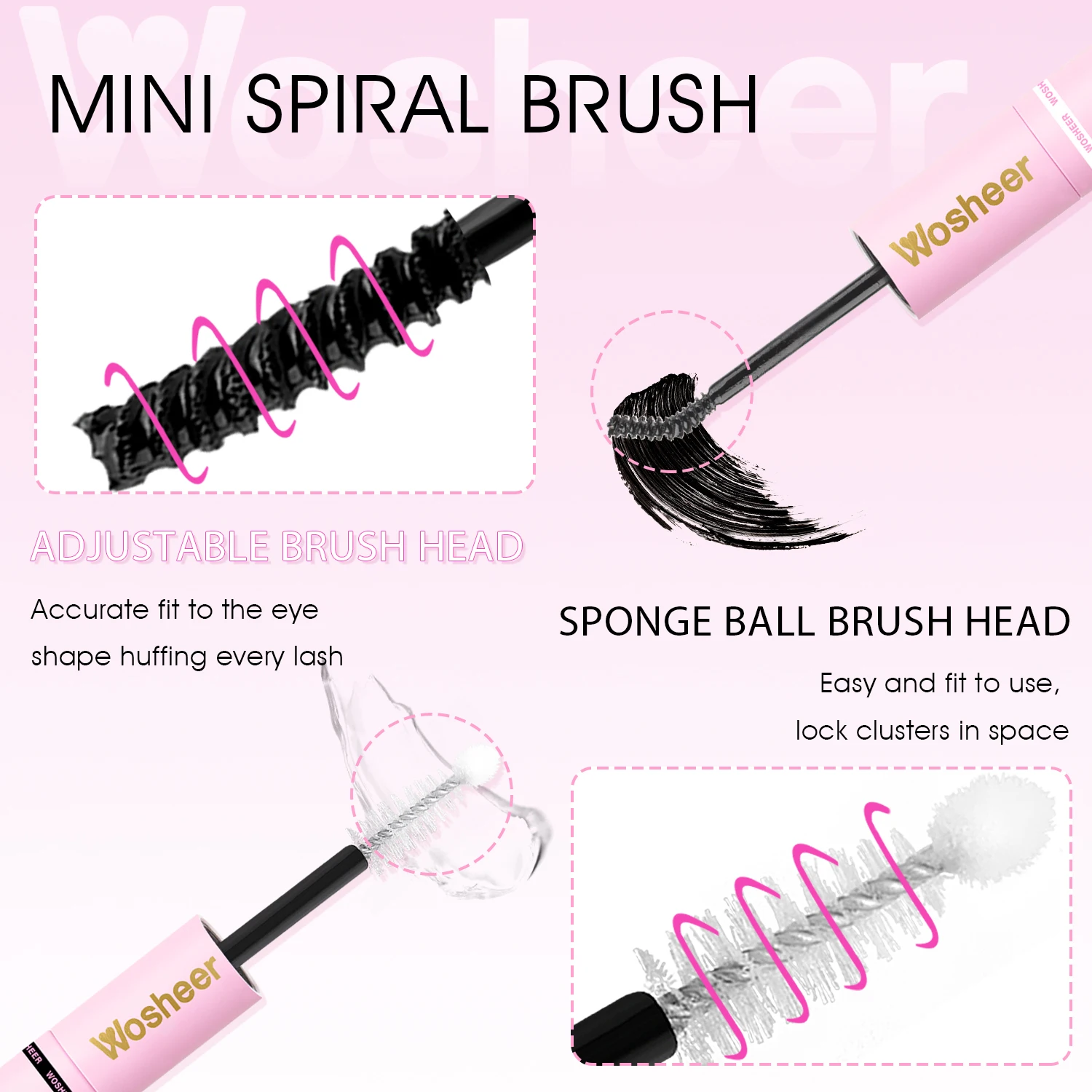 WOSHEER Lash Cluster Glue Remover Lash Bond and Seal 10ml for Eyelash Clusters Waterproof 2-in-1 Strong Hold