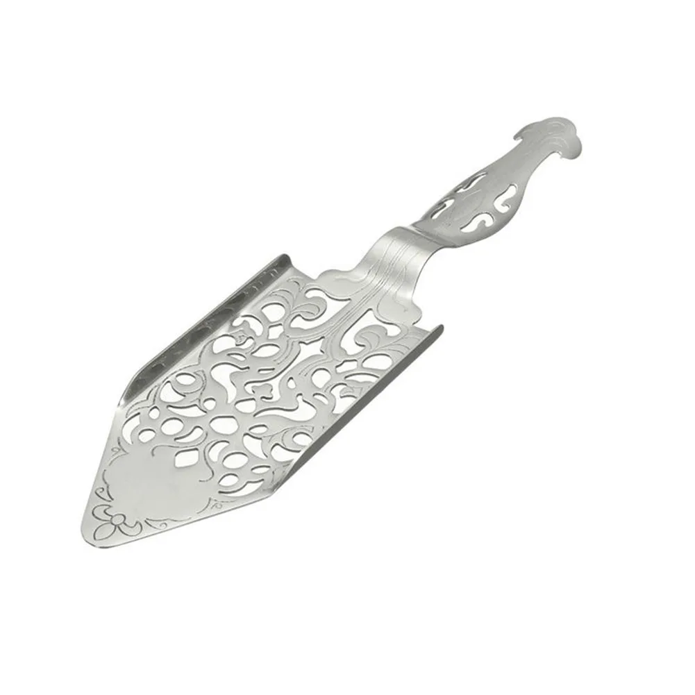 304 Stainless Steel Cocktail Bar Scoop Silvery Bitter Wormwood Spoon Hollowed Out Portable Exquisite for Absinthe Glasses