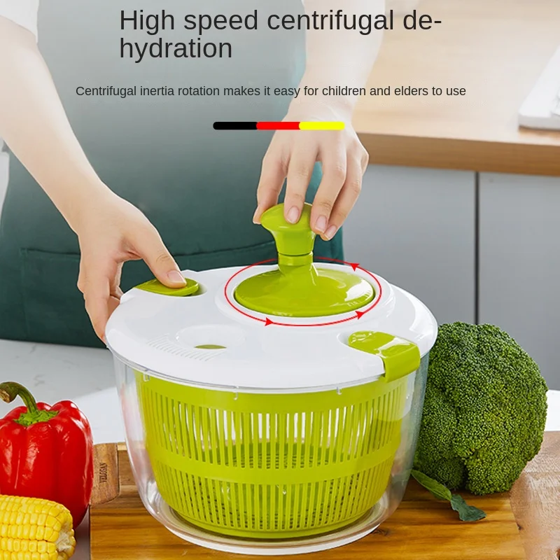 Vegetable Dehydrator Electric Quick Cleaning Dryer Fruit and Vegetable Dry and Wet Separation Draining Salad Spinner Home Gadget