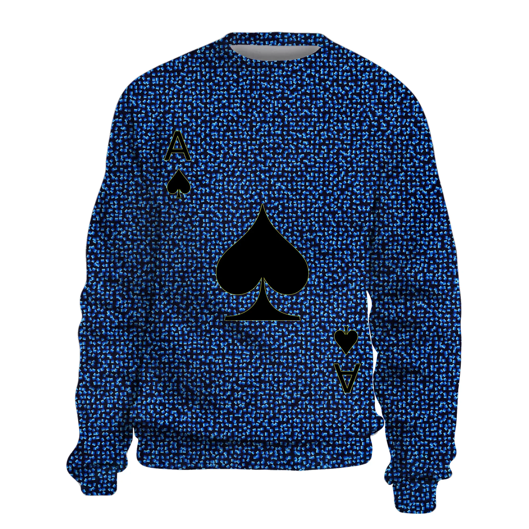 

2022 Autumn Winter funny graphic poker A fashion hoodie scorpion 3d printing unisex cool t-shirt funny sweater