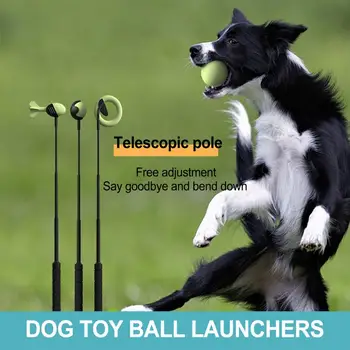 Dog Toys Throwing Pole Pet Throwing Stick Hand Throwing Ball Toys Pet Tennis Launcher Pole Outdoor Training Toys Pet Supplies 4