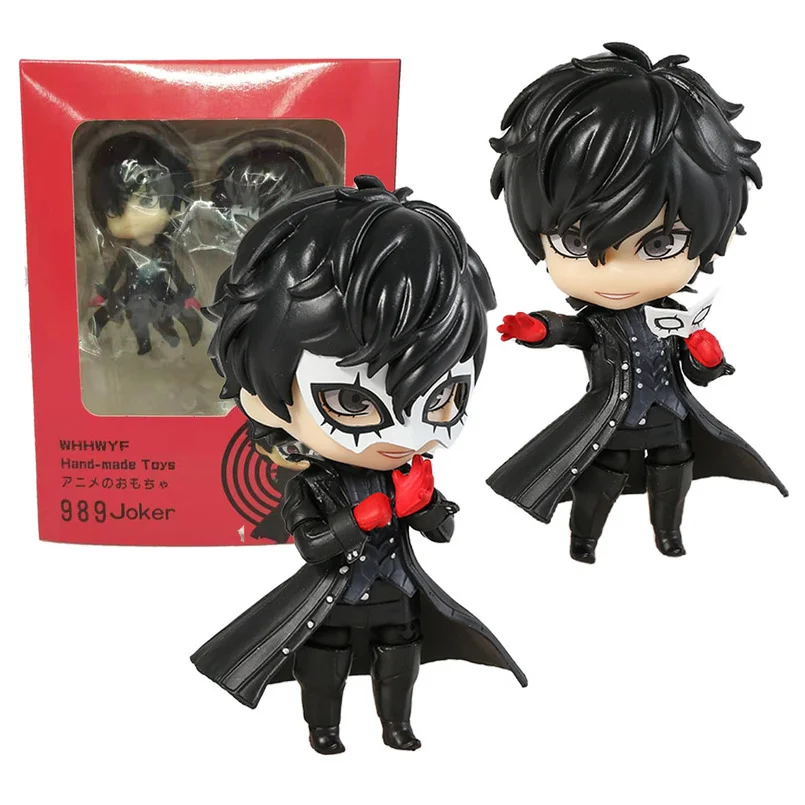 

10cm Megami Tensei Persona 5 Joker Amamiya Ren Anime Figure Q Version 989# Ren Amamiya Action Figure Collection Model Toy Gift