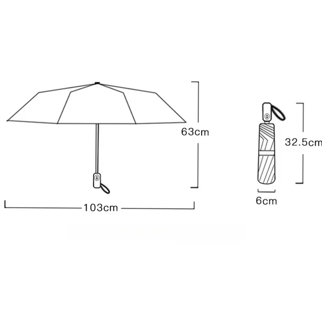 Big 12 Bordák Erős Esernyő Nagyítás 108 Cm Átmérőjű Automatikus Uv Parasol Szél És Eső Ellenállás Bumbershoot - Image 3