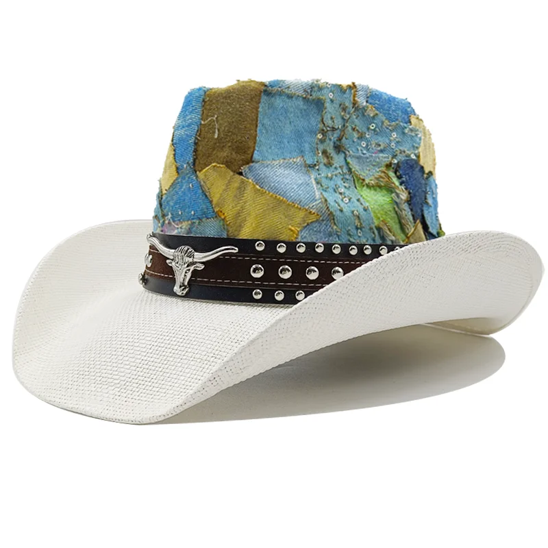 Neue männer Vintage Western Cowboy Hut Handgemachte Stroh Weben Strand Sonnenhut Gentleman Cowgirl Jazz Hut Sombrero Hombre – Detail 36