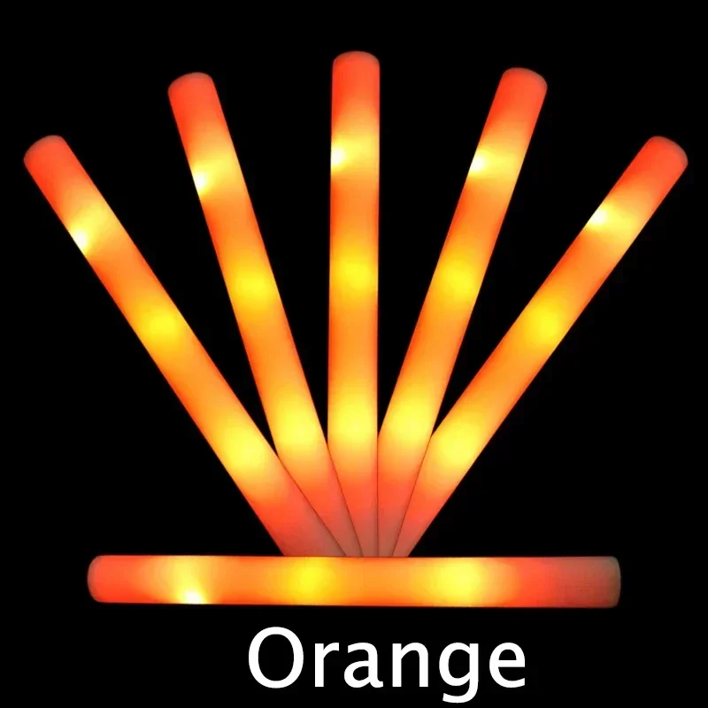 Colorful LED Glow Sticks - RGB Foam Cheer Tubes for Parties  Events