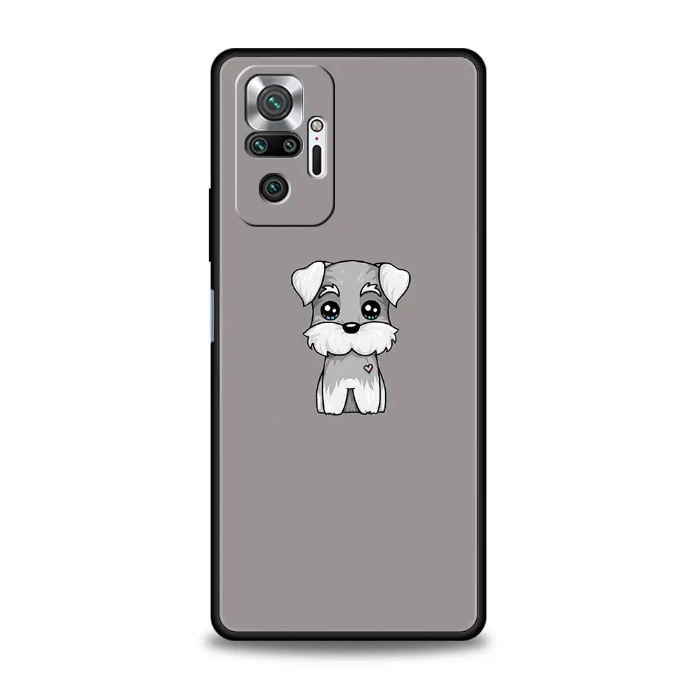 Cartoon Schnauzer Dog Soft TPU Phone Case