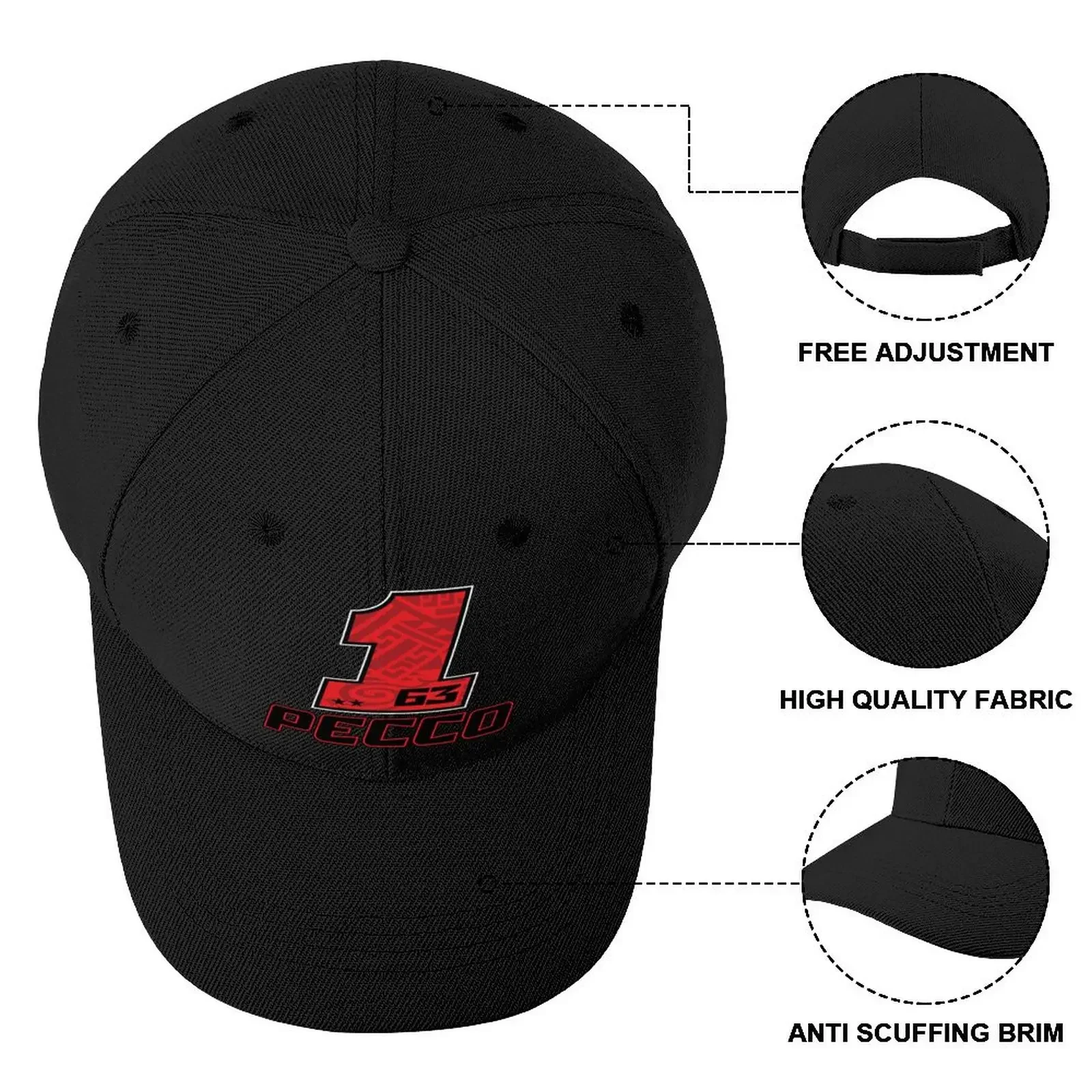 Francesco Pecco Bagnaia Number 1 2023 Baseball Cap fashion Vintage Men'S Hats Women'S 4