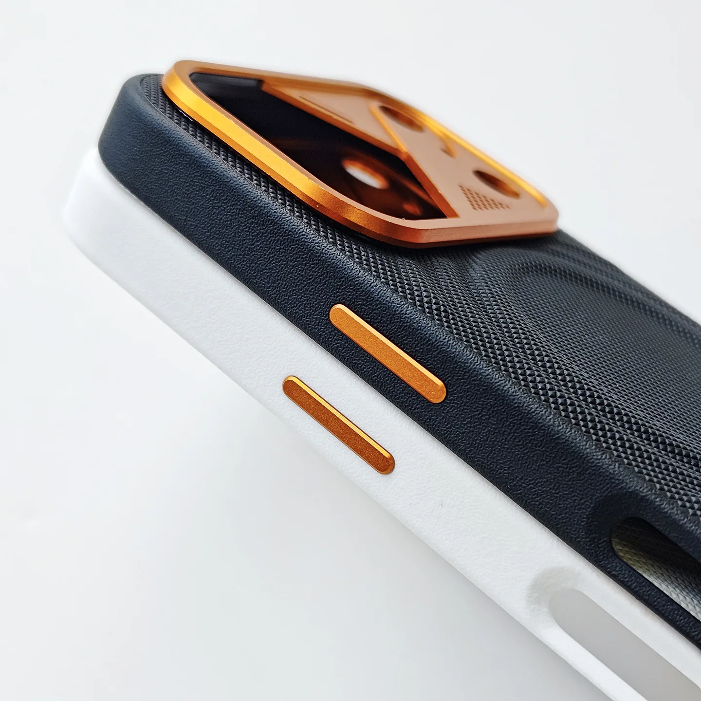 Luxury Wave Magnetic Leather Case with Wireless Charging Support