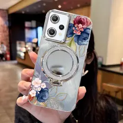 Blue Rose Bracelet Holder Phone Case Cover for Narzo 50i Prime (Silver)