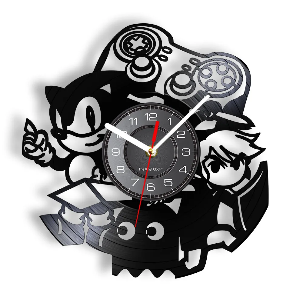 Vintage Video Game Wall Clock Home Decor Gamepad Arcade Room Wall Sign