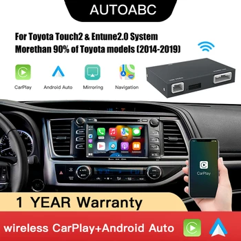 AUTOABC Wireless Carplay Android Auto Per Toyota RAV4 Corolla Tacoma Camry CHR Tundra Highlander 4Runner multimedi decodifica