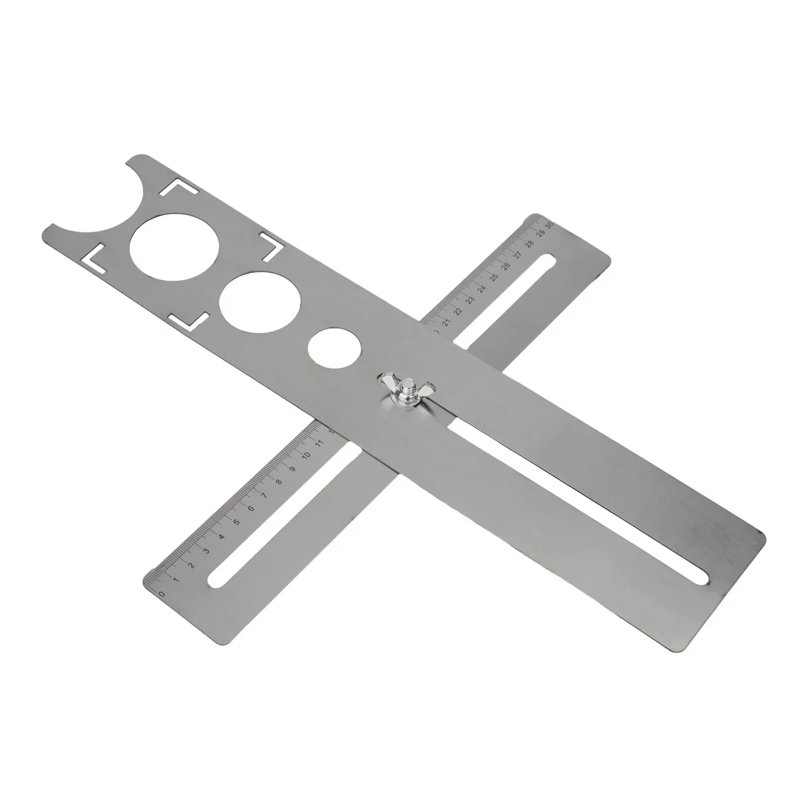 Decorated Work Multifunction Ruler Effective Stainless Steel Ceramic Tile Hole Locator Ruler For Accurate Drilling 3