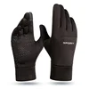 Men Winter Waterproof Cycling Gloves Outdoor Sports Ski Running Motorcycle Touch Screen Fleece Gloves Non-Slip Warm Full Fingers 1