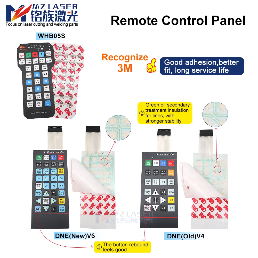 Fiber Laser Cutting Machine Remote Control Panel Au3Tech WEIHONG DNE Friendess Cypcut FSCUT Wireless Handheld Controller Parts laser machine remote