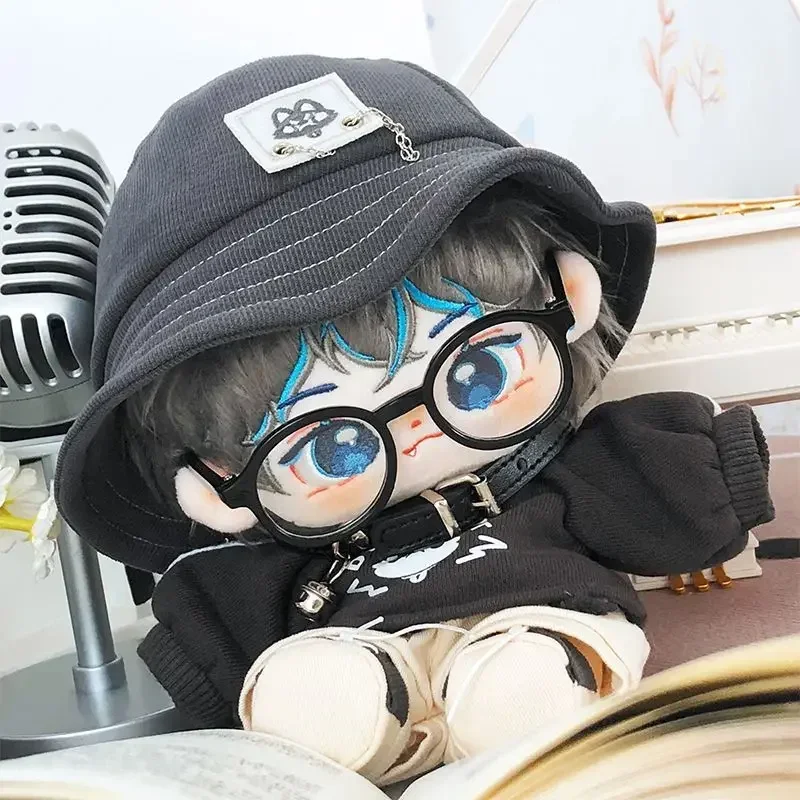20cm No Attribute Demon Cat Kawaii Cool Handsome Boy Hoodie Hat Costume Set Plush Doll Change Clothes Outfit Cosplay Xmas Gift 6